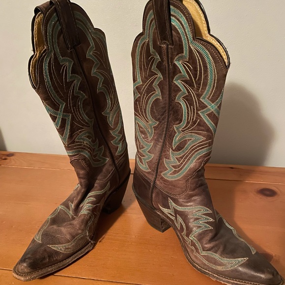 Turquoise ladies boots - Picture 1 of 3